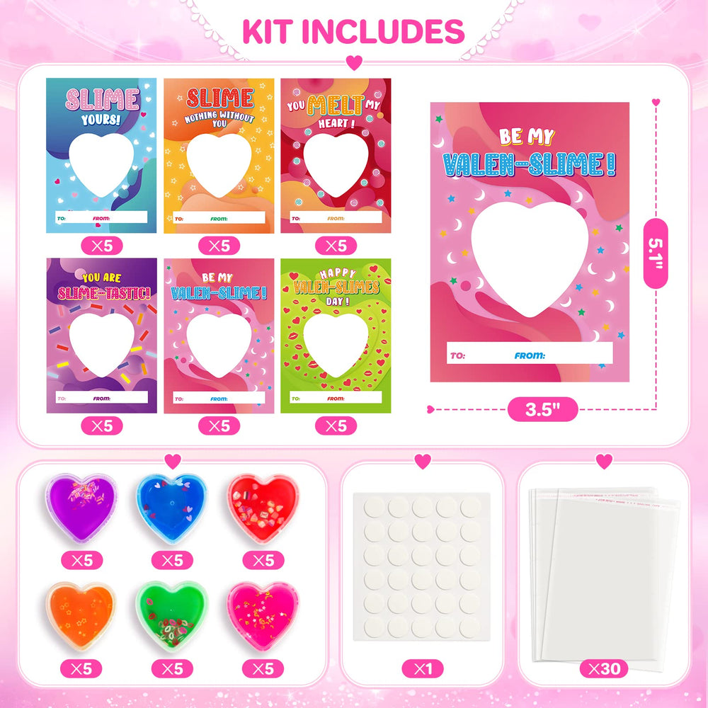 Shemira heart-shaped slime with confetti adds color and fun for kids.