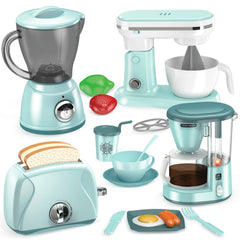 Shemira play kitchen coffee maker in action for pretend morning drinks