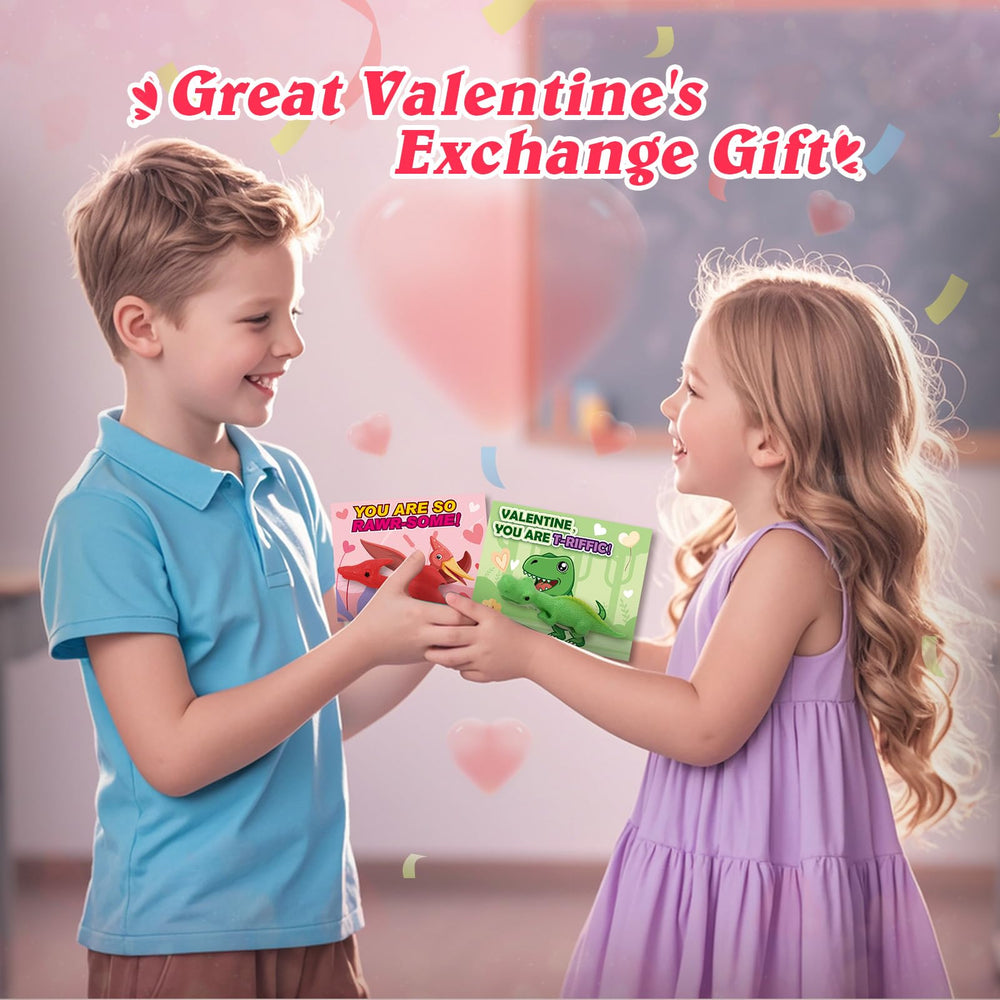 Shemira valentines dinosaur slingshot action for indoor or outdoor play.