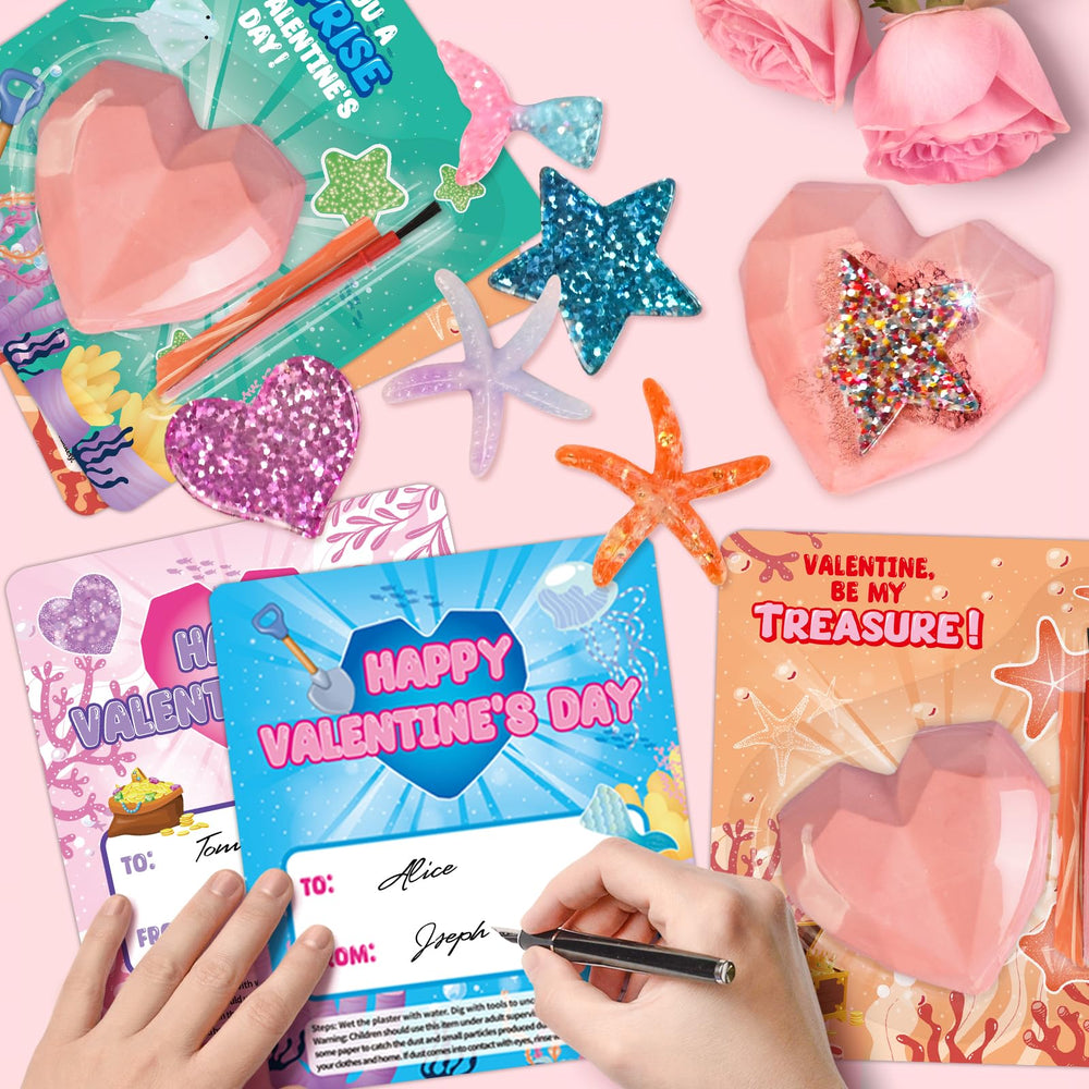 Shemira bulk Valentine kit packaging for classroom gifts.