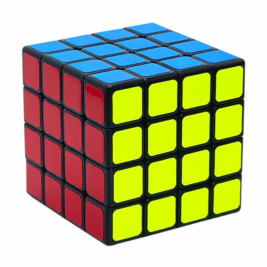 Shengshou 4x4x4 puzzle cube in black enhances tactile play and smooth turning.