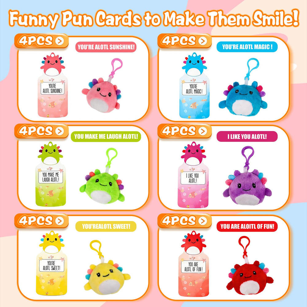 Shestal red axolotl plush keychain adds color to pencil cases and zippers.