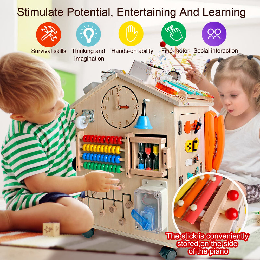 SHIERDU Busy House abacus and shapes foster early math and visual matching