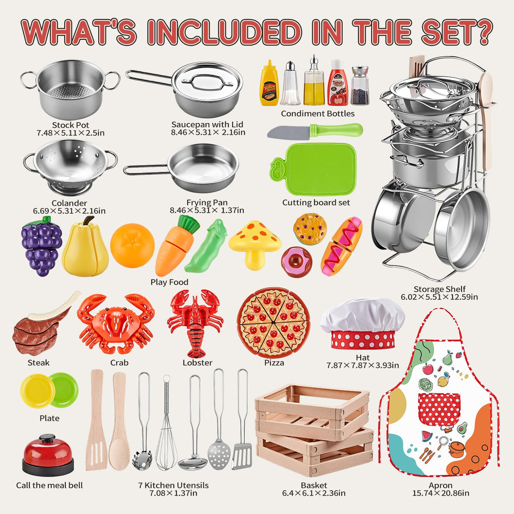 Shimirth Play Kitchen storage baskets keep accessories organized.