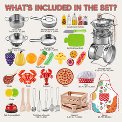 Shimirth Play Kitchen storage baskets keep accessories organized.