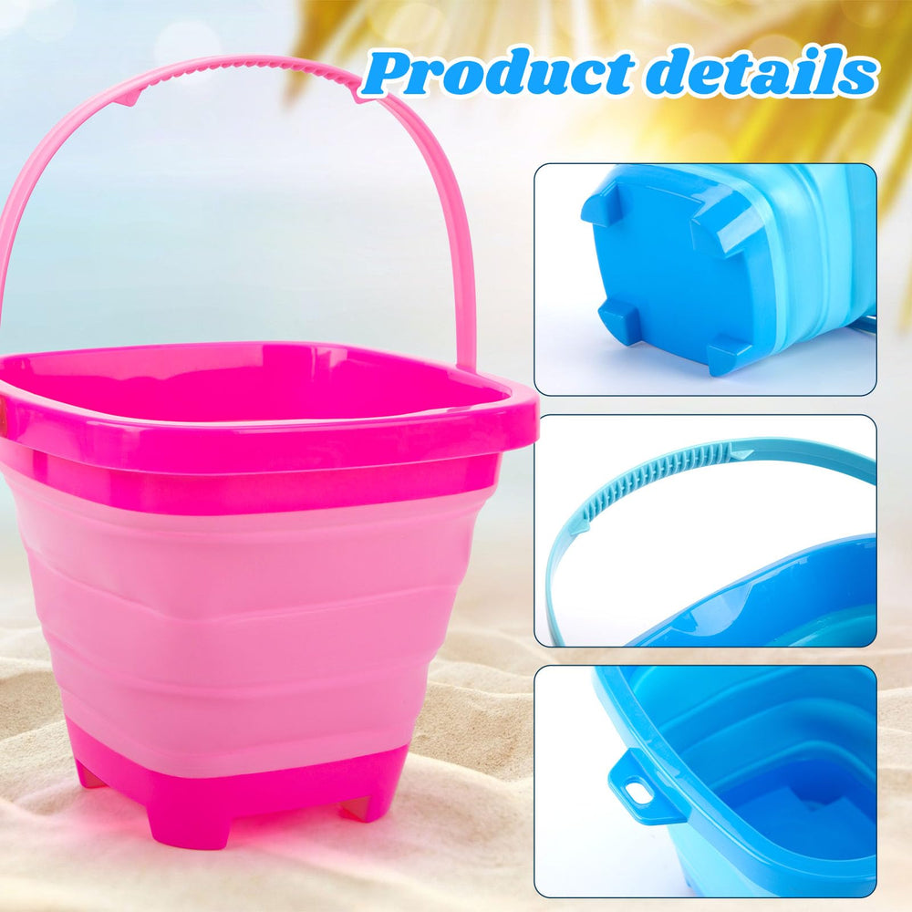 Shindel collapsible pink bucket, colorful summer toy for kids' adventures