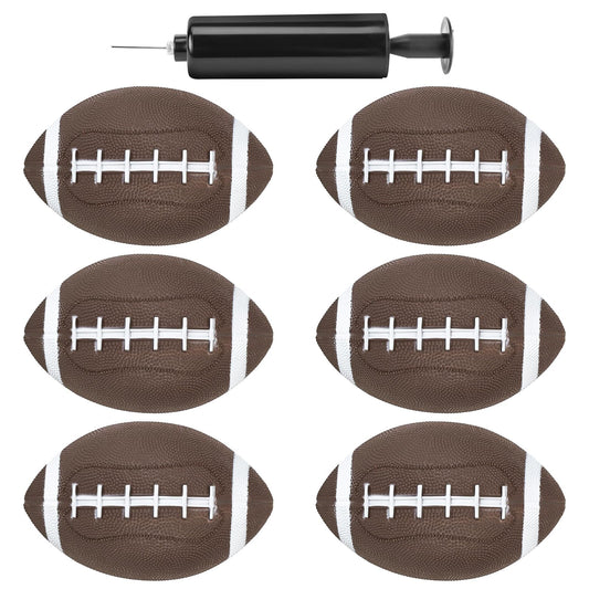 Shindel mini inflatable footballs 6-pack ready for backyard play and easy handling