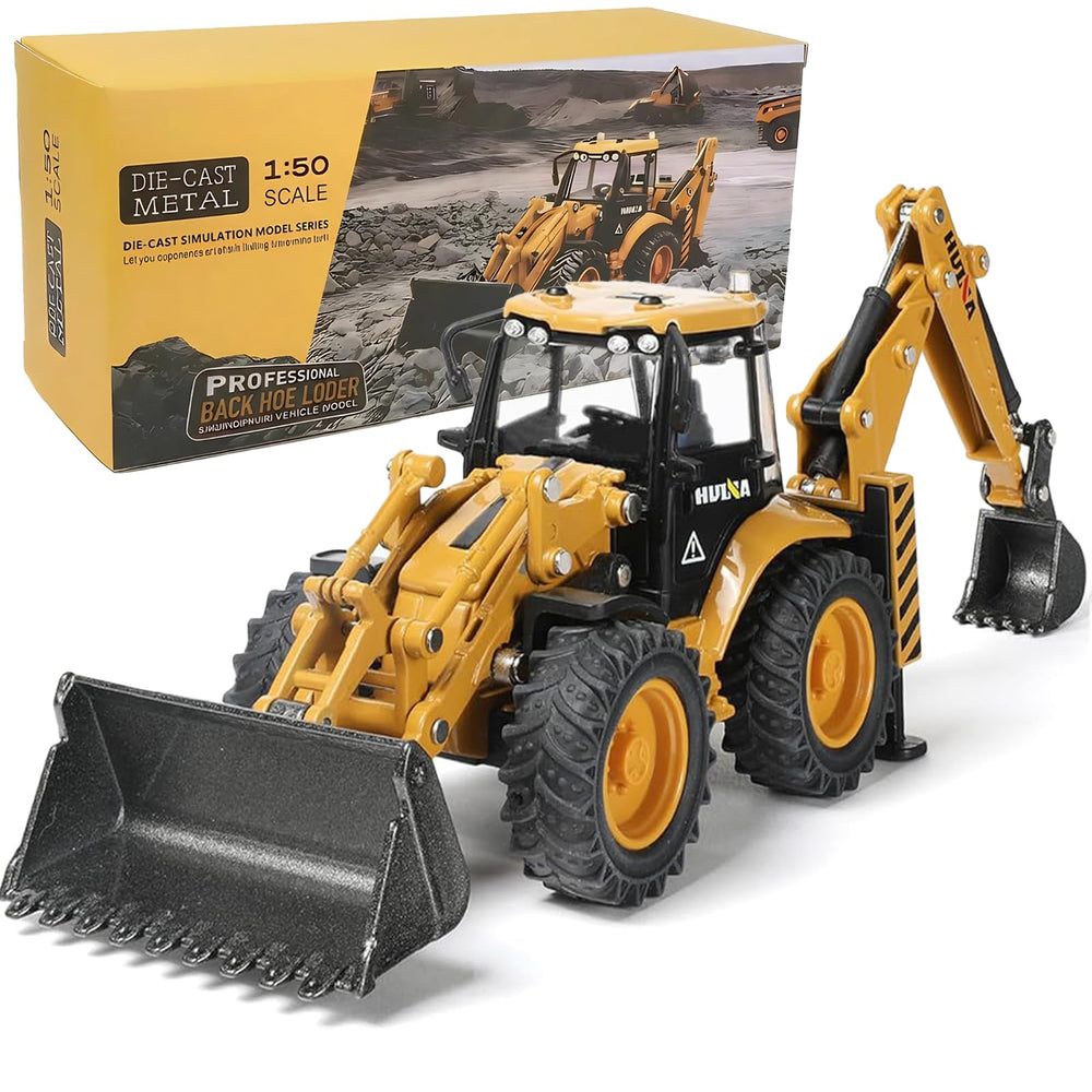 SHINESIGNAL excavator die-cast model with rotating arm for realistic pretend play.
