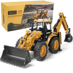 SHINESIGNAL excavator die-cast model with rotating arm for realistic pretend play.