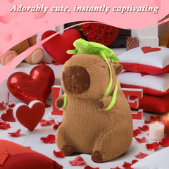 SHINUOER 9-inch capybara plush sized for easy cuddling.
