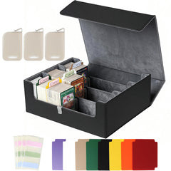 Shintop card storage box with magnetic closure keeps cards secure during game nights