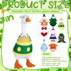 Shinylin desk goose outfits bring Easter cheer to workspace or porch decor.