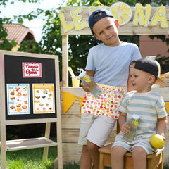 SHIQIKEJIPTY laminated menus resist wear for lasting pretend play.