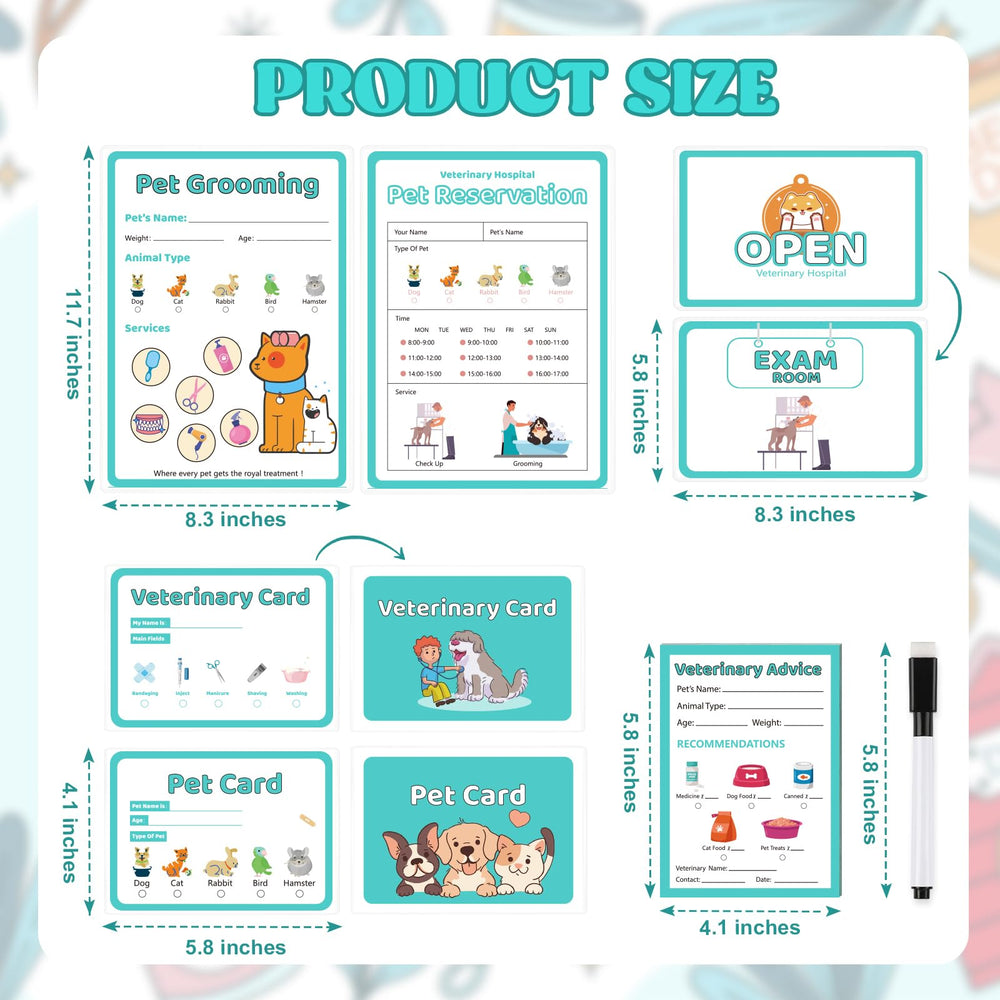 SHIQIKEJIPTY vet kit scene A5 card ideal for growing storytelling and role play