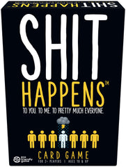 Shit Happens misery index cards for adult party fun and relatable dilemmas