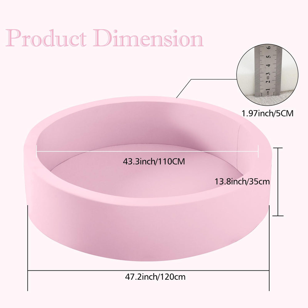SHJADE ball pit foam detail reveals thick, cushioned interior for gentle, secure play.