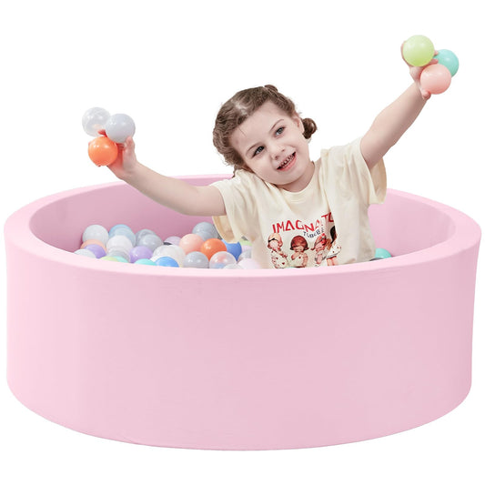 SHJADE ball pit pink round exterior: safe indoor play space for toddlers