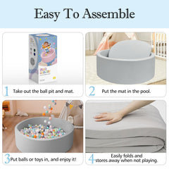 SHJADE ball pit removable cover shows easy cleaning option