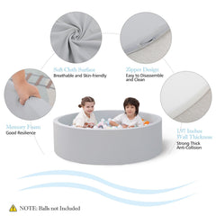 SHJADE foam ball pit interior shows soft foam for safe, cushioned play.