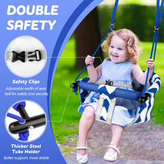 Shker Toddler Swing adjustable rope height adapts to space