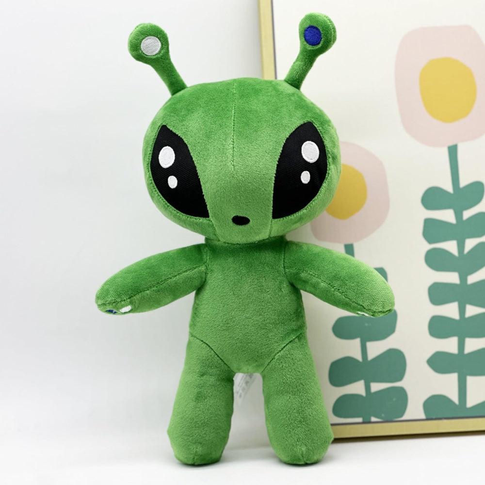 Shontay Alien plush toy in cuddly pose, perfect for cozy storytelling routines.