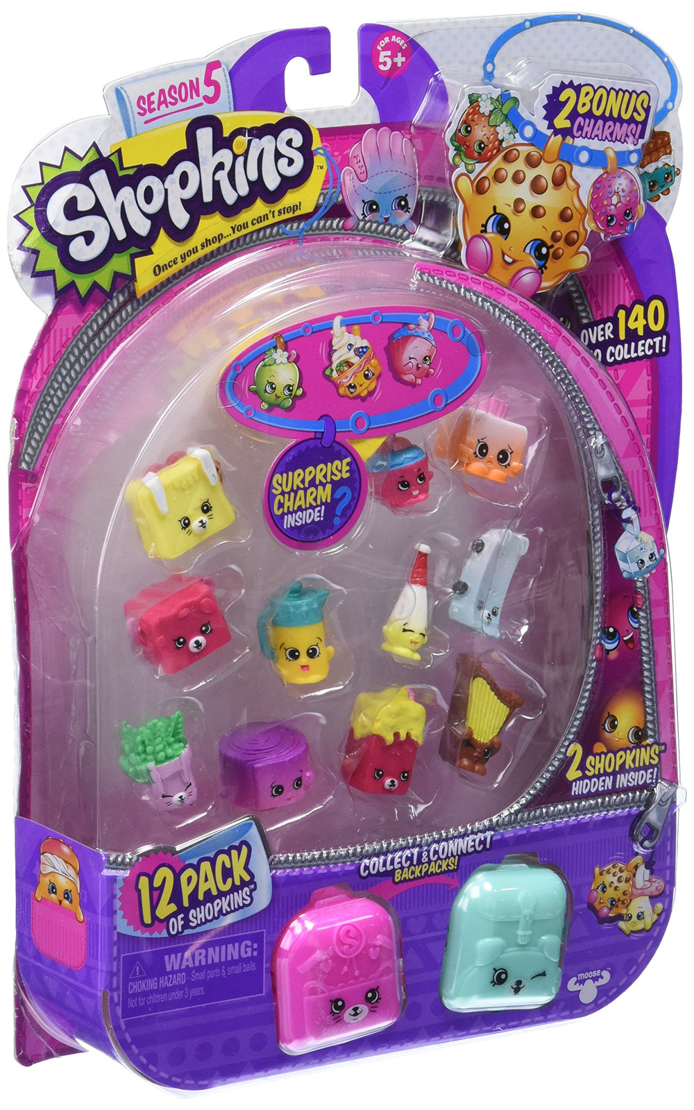 Shopkins Season 5 12-pack variations, colorful figures for collection and display.