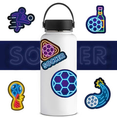 Shouqiuzhonglv neon soccer sticker on luggage for quick identification and color