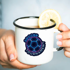 Shouqiuzhonglv neon soccer sticker on notebook for school projects