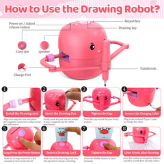 Shovira drawing robot learning-cards showcase 150 themed prompts for exploration