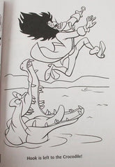 Show-Offs Captain Hook illustration, bold character line art for focused coloring sessions