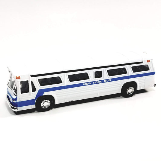 Showcast Classic NYC Central Station 6-inch diecast bus for display.