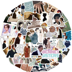 Showsup Pride and Prejudice stickers on skateboard for bold style