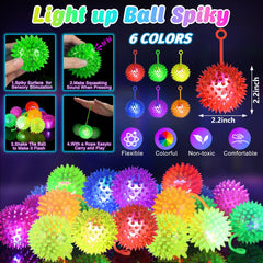 shqdd glow ball with spikes for tactile sensory fun