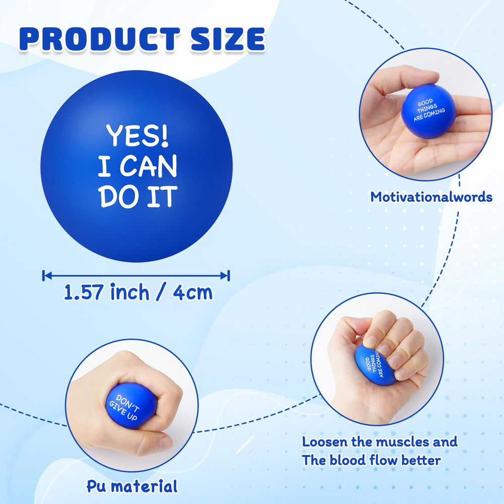 SHQDD cobalt blue stress ball energizes breaks with tactile relief