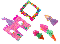 Coloring on Shrinky Dinks sheets creates vibrant charms and keychains.
