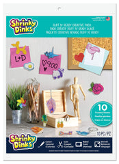 Shrinky Dinks Frosted Ruff n' Ready sheets with frosted surface for colorful crafts.