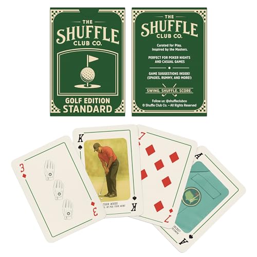 Shuffle Club standard poker size cards fit seamlessly with all classic games.