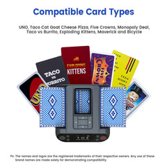 ShuffleBox G1 Pro 2025 compatible with standard and jumbo cards from Bicycle and Maverick