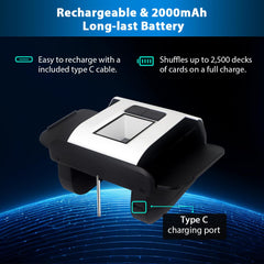 ShuffleBox S1 two-button control simplifies shuffling during play.