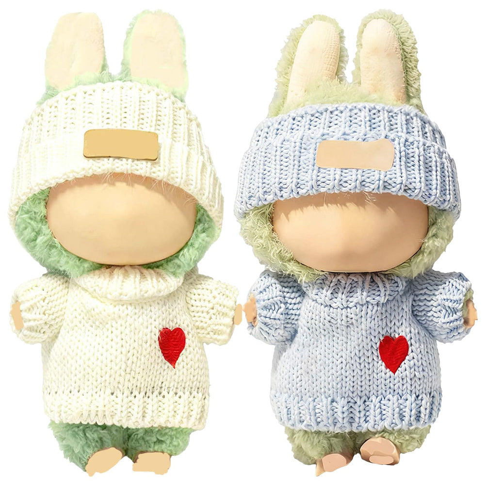 SHUOXUKE blue-white doll clothes for 17cm dolls offer easy dressing and display.