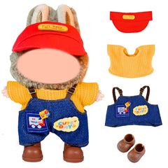 SHUOXUKE doll clothes set with red hat, perfect fit for 15cm/17cm dolls.