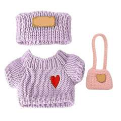 SHUOXUKE purple hat enhances doll styling and display options.