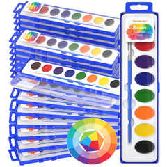 Shuttle Art 24-pack watercolor set with case and brush for beginners