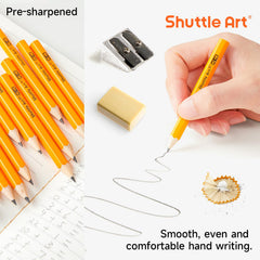 Shuttle Art pencils with break-resistant HB lead for long writing sessions