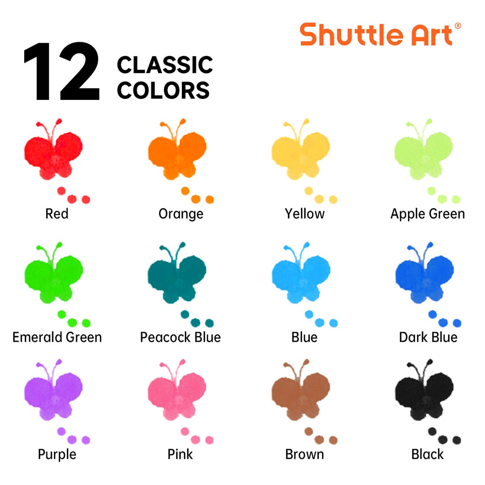 Shuttle Art dot makers with the 20-page activity book spark color exploration.