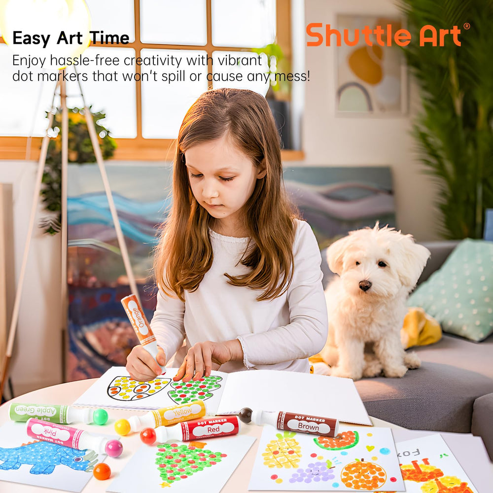 Shuttle Art markers come in 1.33 oz bottles for lightweight handling.