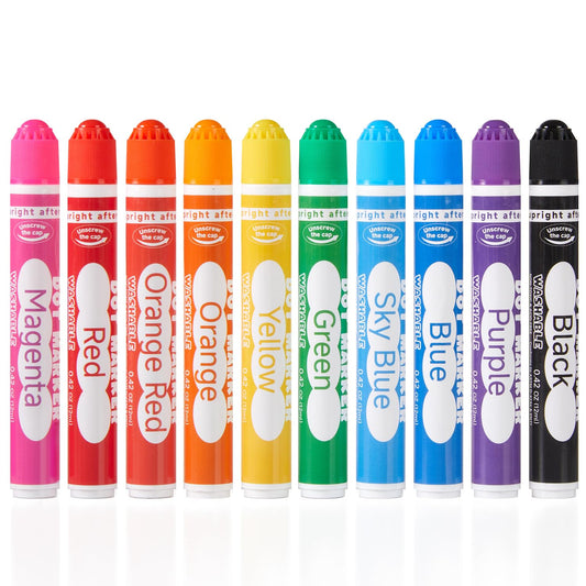 Shuttle Art Dot Markers cap close-up shows bright colors and easy grip.