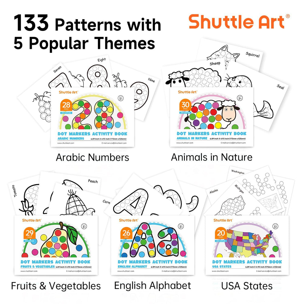 Shuttle Art Dot Markers kid-friendly grip closeup: lightweight design helps small hands
