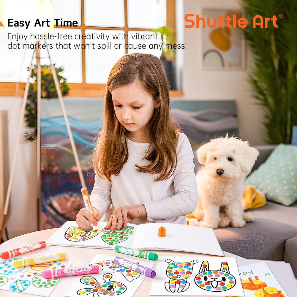 Shuttle Art Dot Markers in convenient pack for kids crafts.