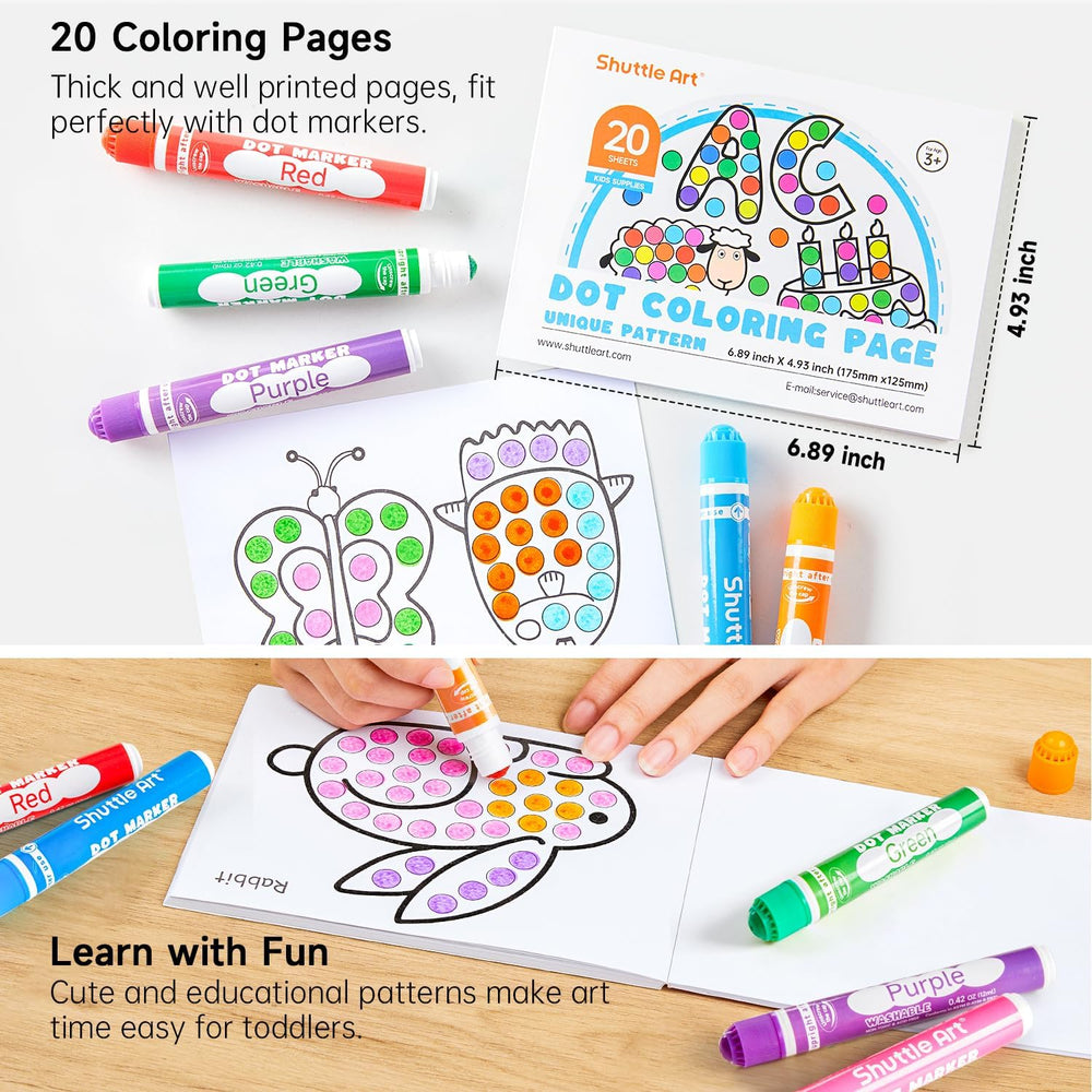 Shuttle Art markers wash up easily with water and soap